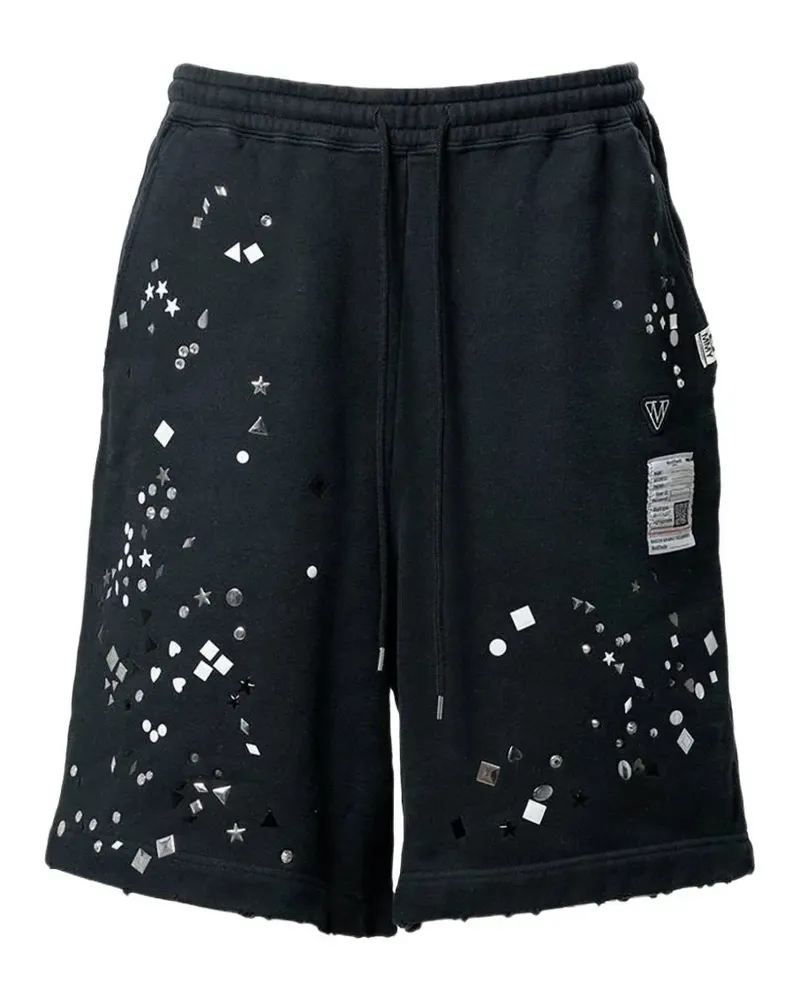 MIHARAYASUHIRO Verzierte Shorts - Schwarz Schwarz