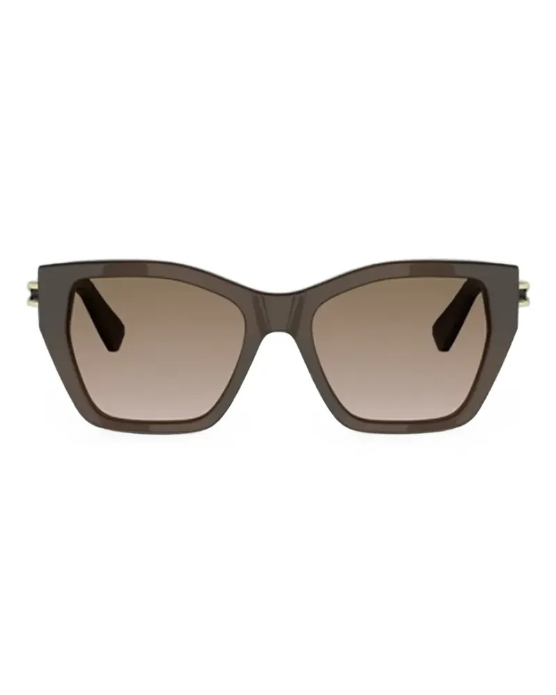 Bulgari geometric-frame sunglasses - Braun Braun