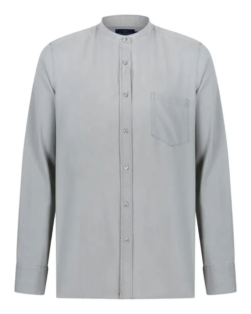 Paul & Shark mandarin-collar chest-pocket shirt - Grau Grau