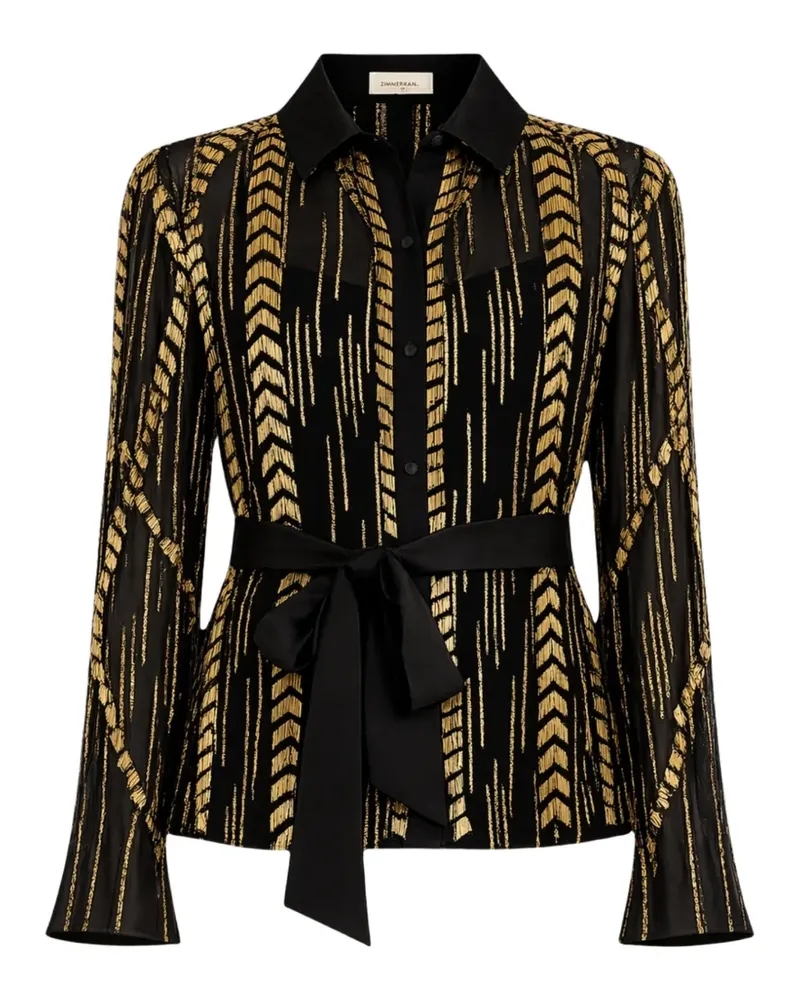 Temperley London Viola bead-embellished shirt - Schwarz Schwarz