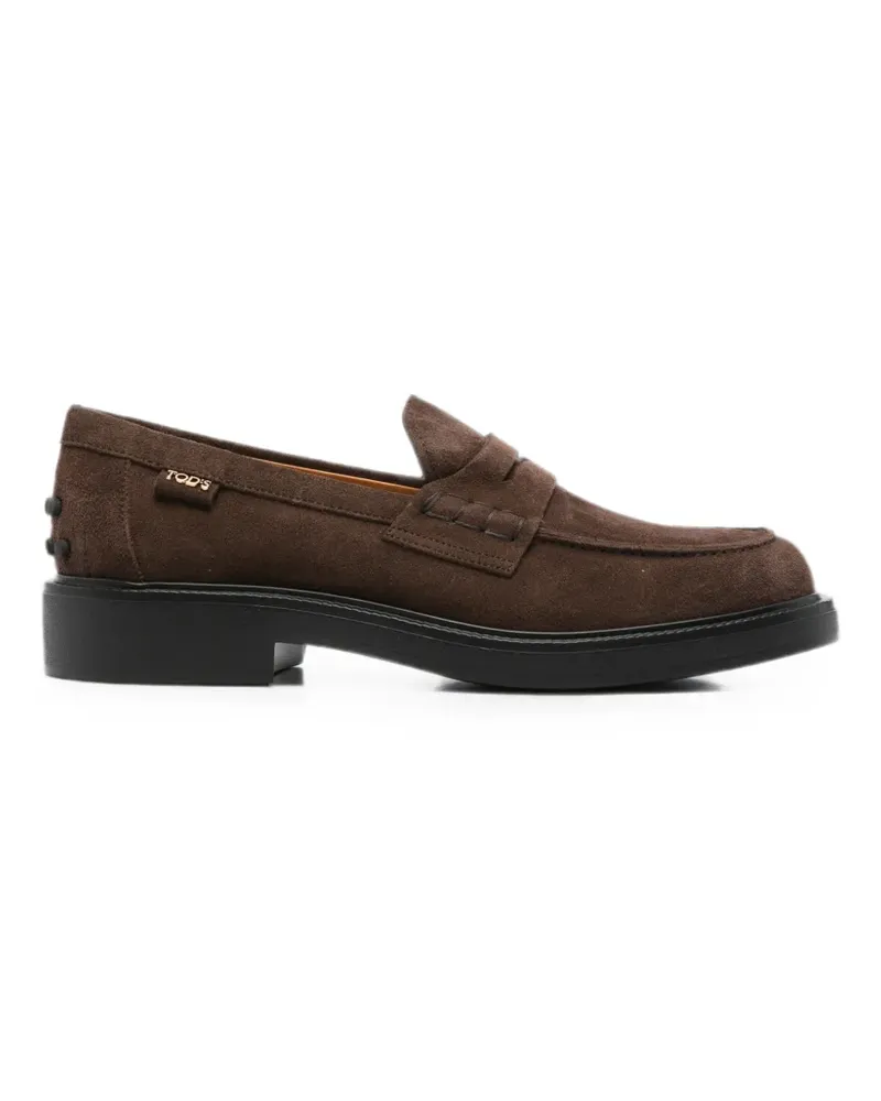TOD'S round-toe leather loafers - Braun Braun