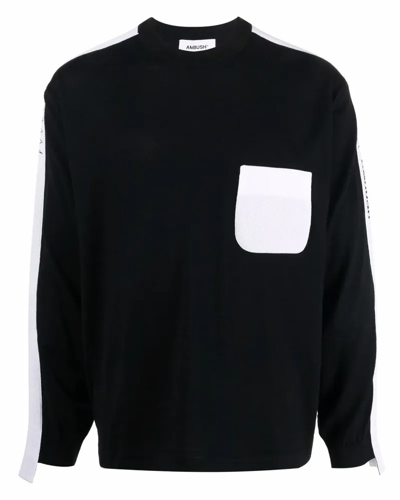 AMBUSH Strickpullover mit Logo-Streifen - Schwarz Schwarz