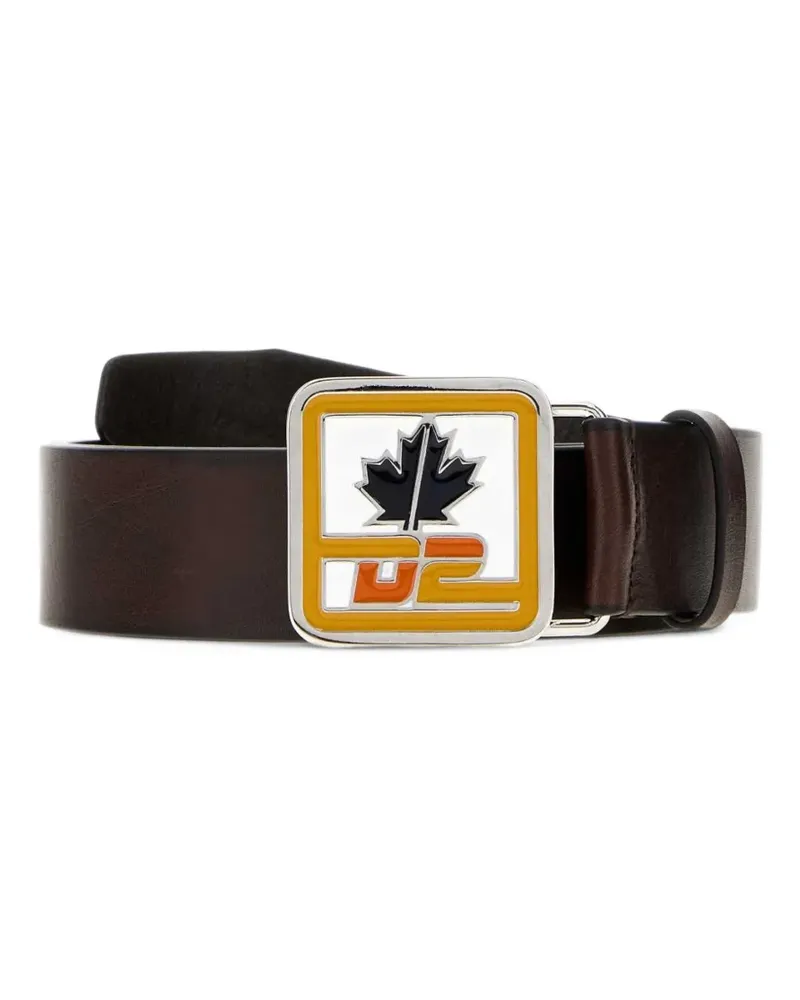Dsquared2 D2 Patch Gürtel - Braun Braun