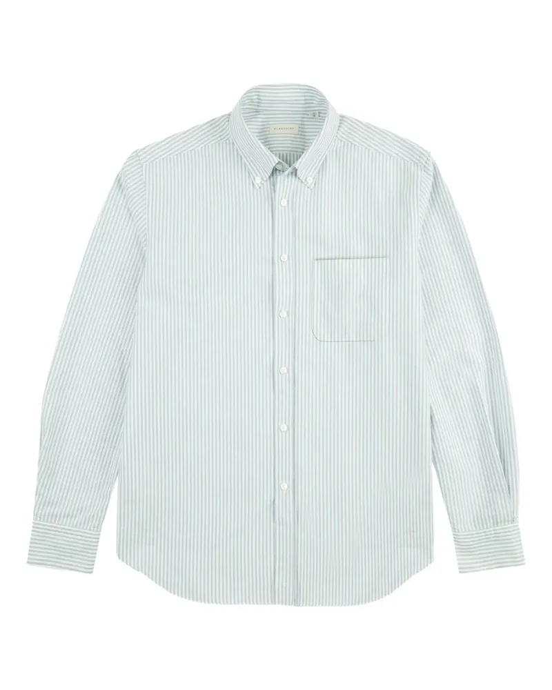 Glanshirt Gestreiftes Oxford-Hemd - Weiß Weiß