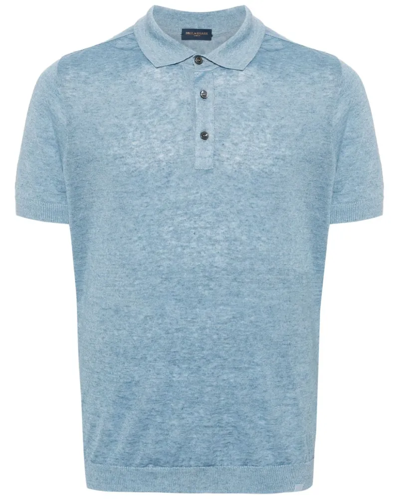 Paul & Shark Poloshirt aus Leinen - Blau Blau