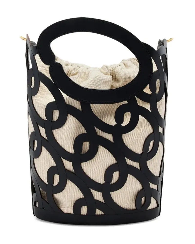 Oscar de la Renta Handtasche mit Cut-Out - Schwarz Schwarz