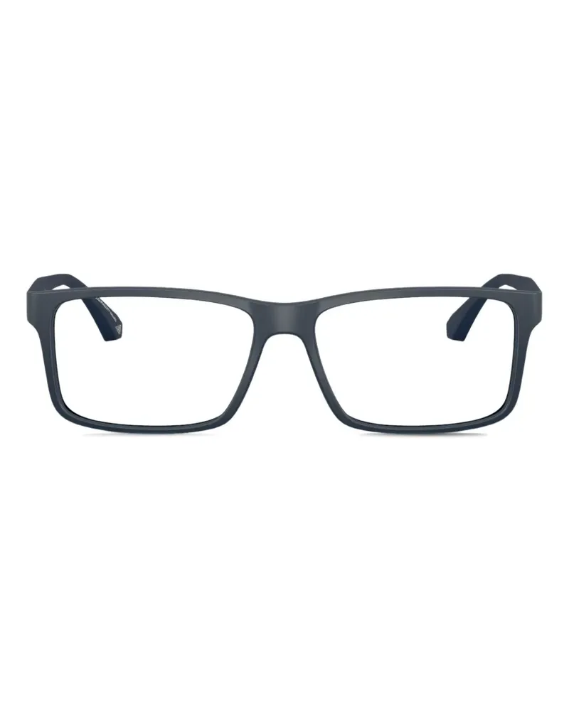 Emporio Armani rectangle-frame glasses - Blau Blau