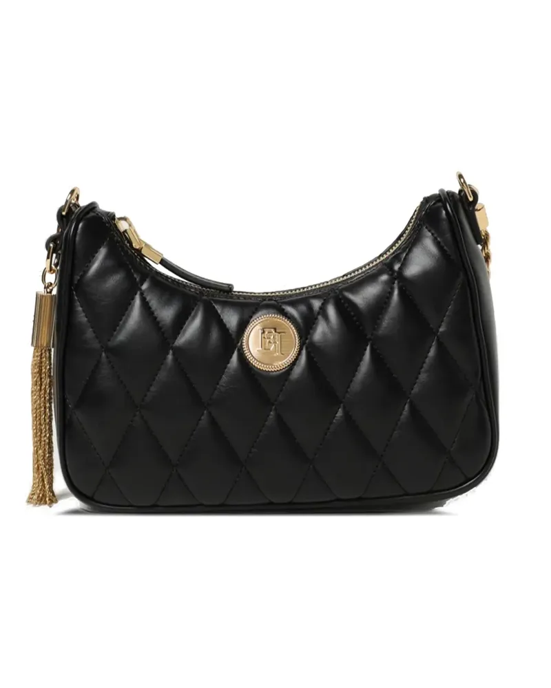 Elisabetta Franchi Schultertasche mit Kettenriemen - Schwarz Schwarz