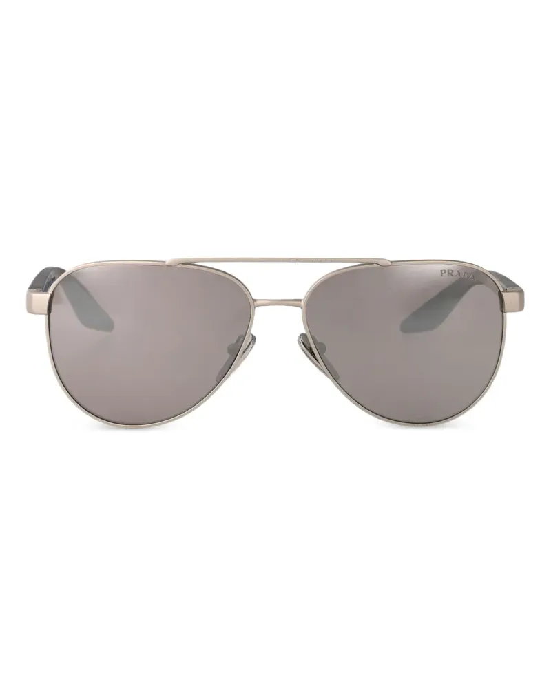 Prada Sonnenbrille mit Doppelsteg - Schwarz Schwarz