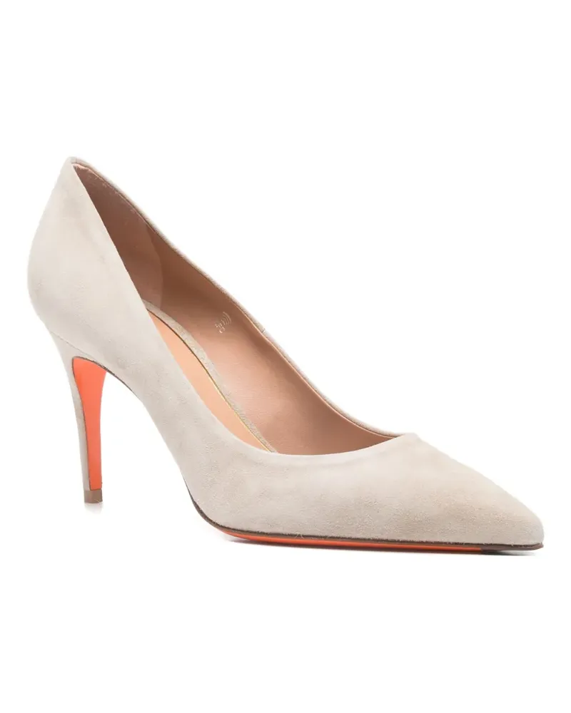 Santoni pointed heeled pumps - Nude Nude