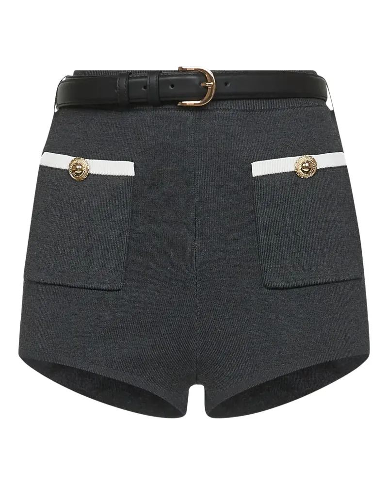 Self-Portrait Shorts im Stretch-Design - Grau Grau