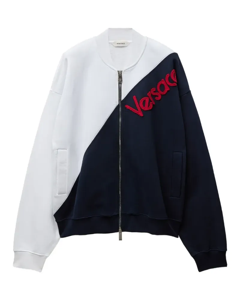 Versace Sweatshirt mit Logo-Stickerei - Weiß Weiß