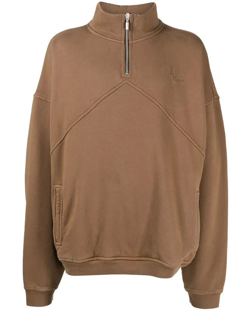 RHUDE Sweatshirt mit Logo-Stickerei - Braun Braun