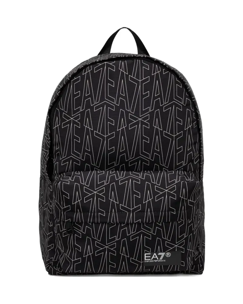 EA7 graphic-print backpack - Schwarz Schwarz