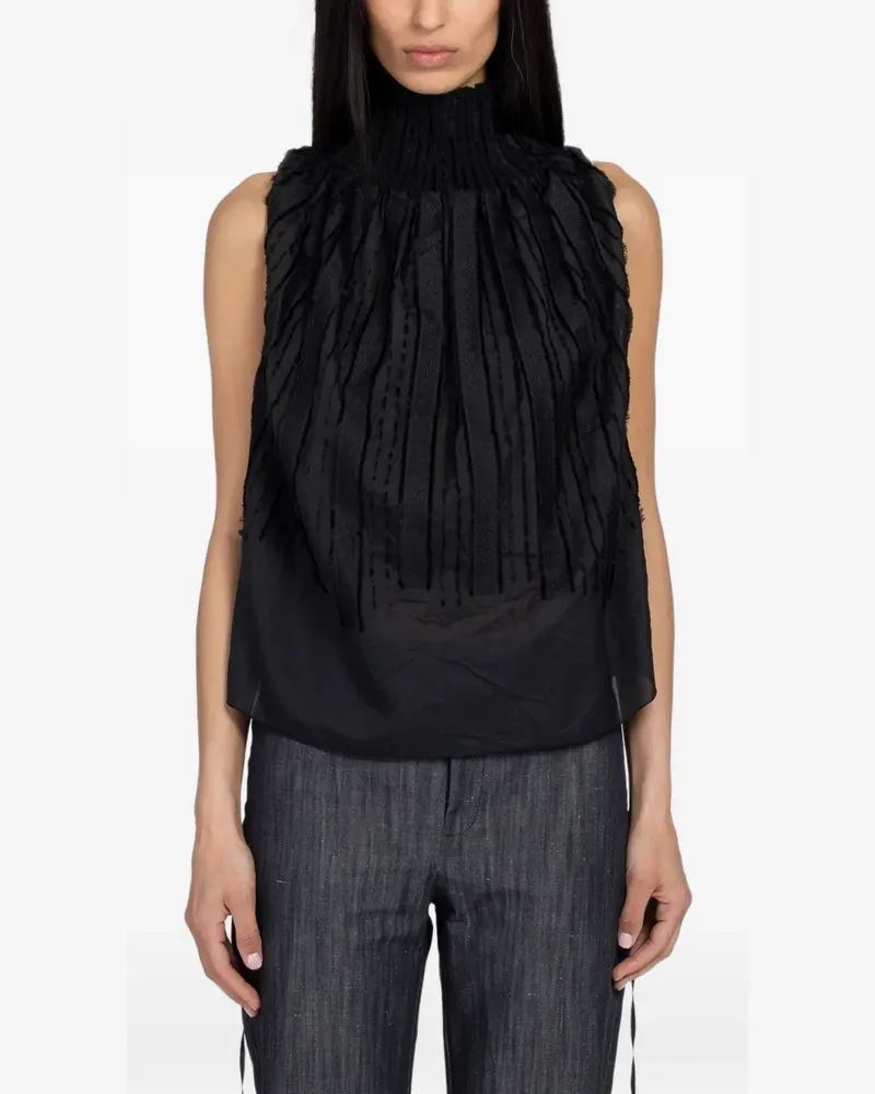 Paloma Wool Lupe frilled high-neck blouse - Schwarz Schwarz