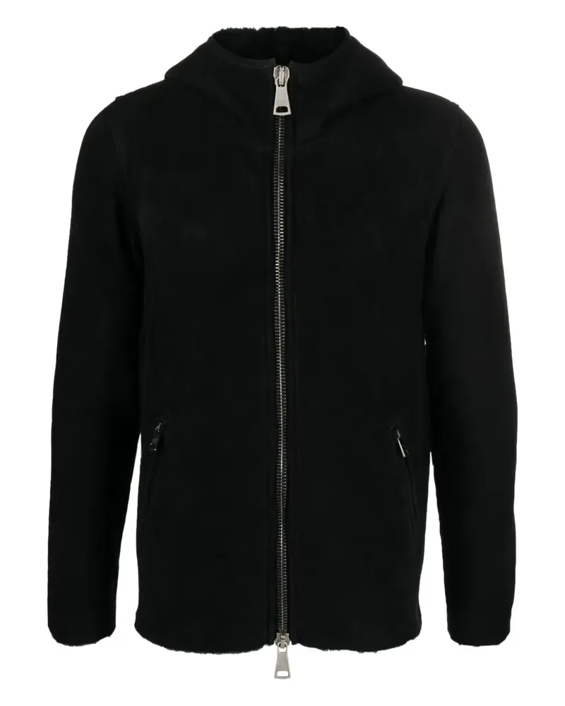 Giorgio Brato hooded zip-up jacket - Schwarz Schwarz