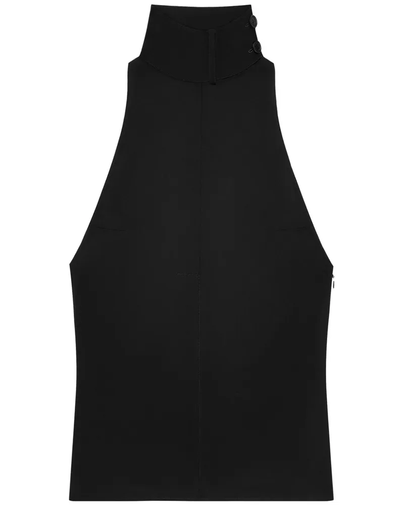 Courrèges Ärmellose Bluse - Schwarz Schwarz