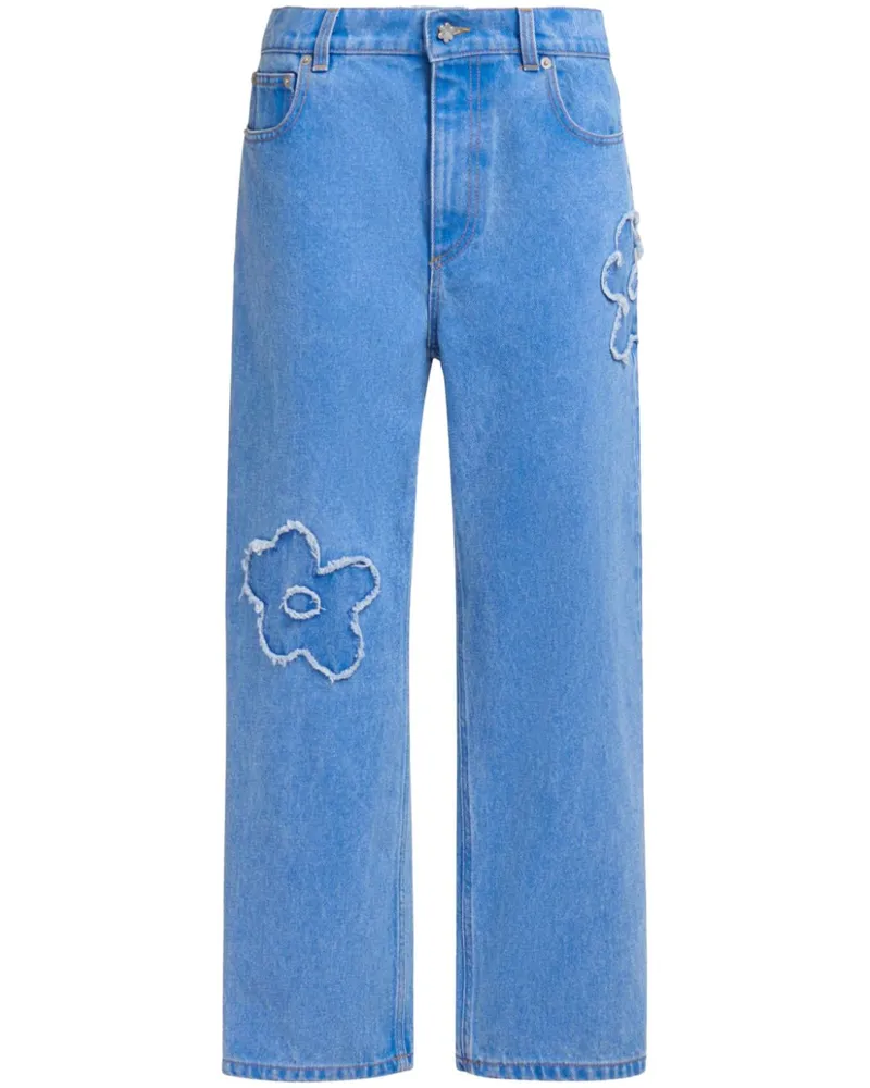Marni Straight-Leg-Jeans mit Stickerei - Blau Blau