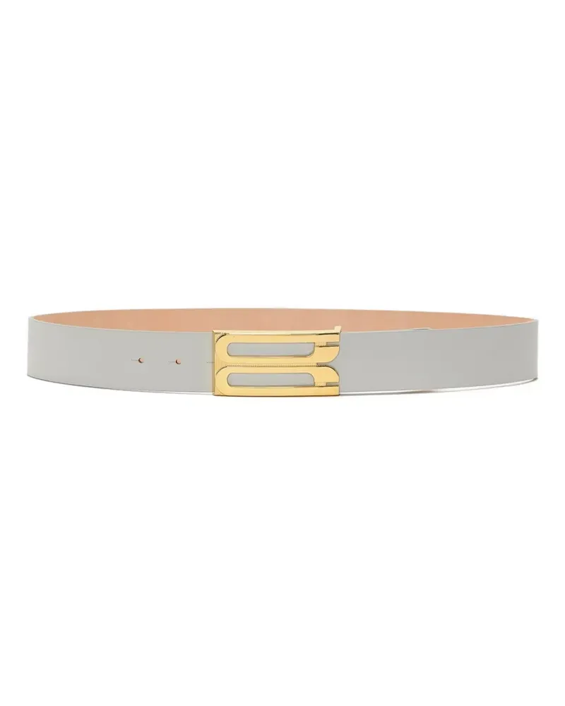 Victoria Beckham jumbo Dorian leather belt - Grau Grau