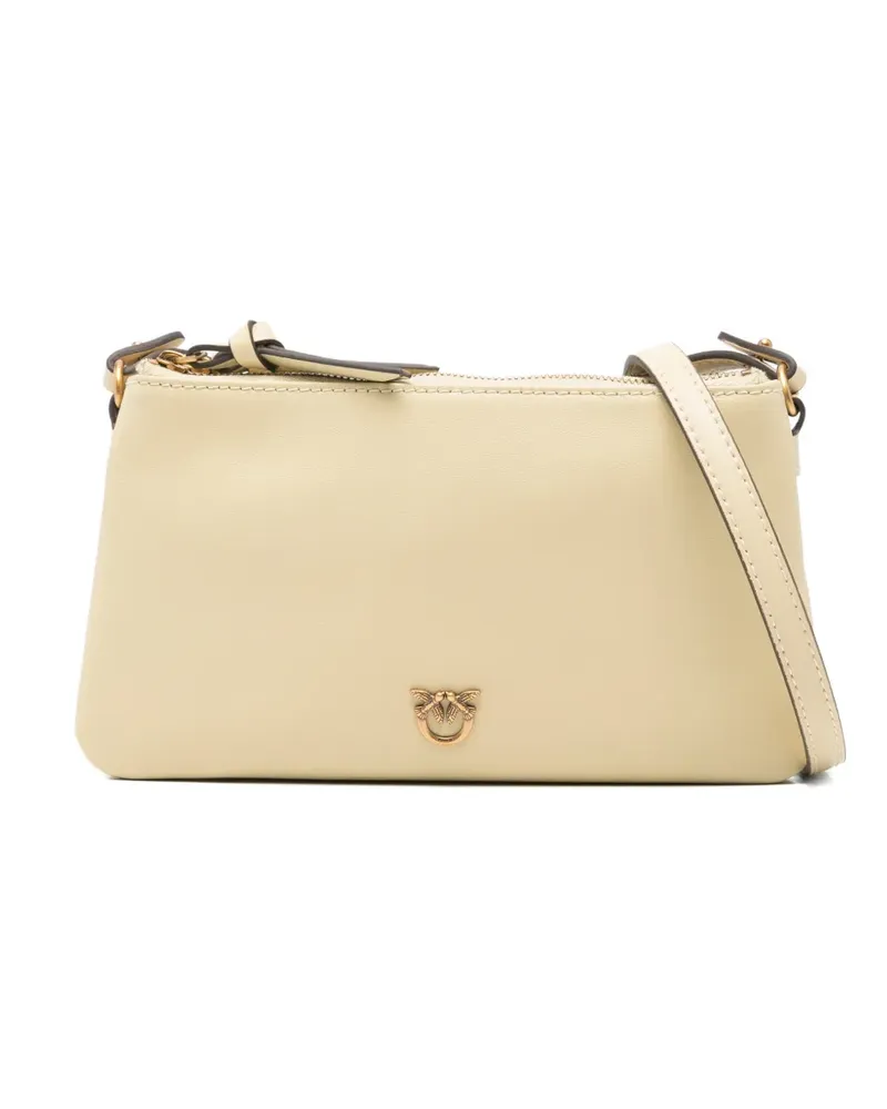 Pinko mini Double logo-plaque shoulder bag - Gelb Gelb