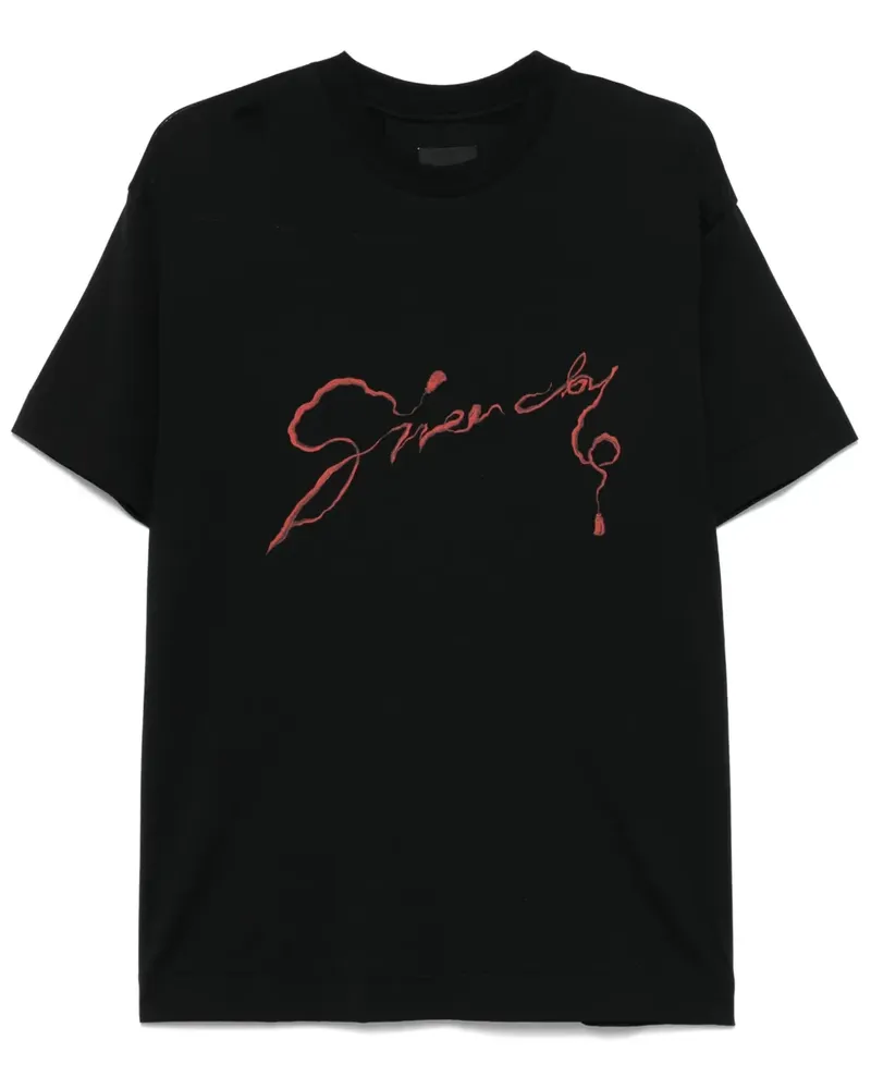 Givenchy T-Shirt mit Schlangen-Print - Schwarz Schwarz