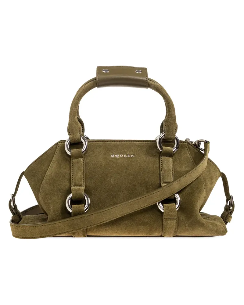Alexander McQueen suede ring-detail tote bag - Grün Grün