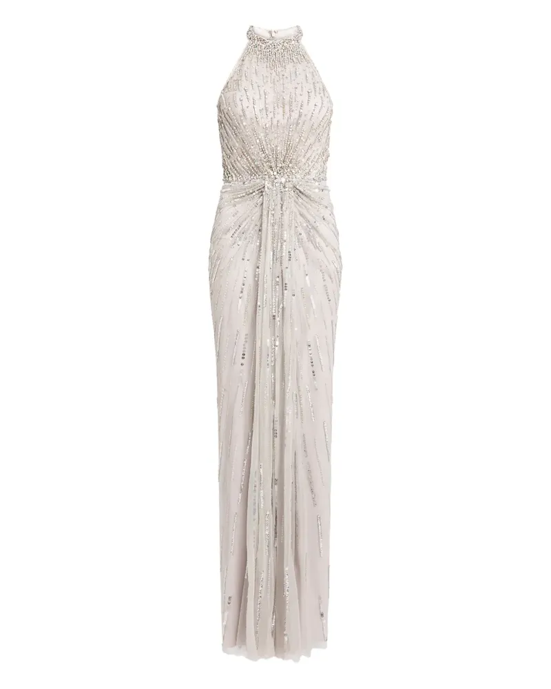 Jenny Packham Carmen Maxikleid - Grau Grau