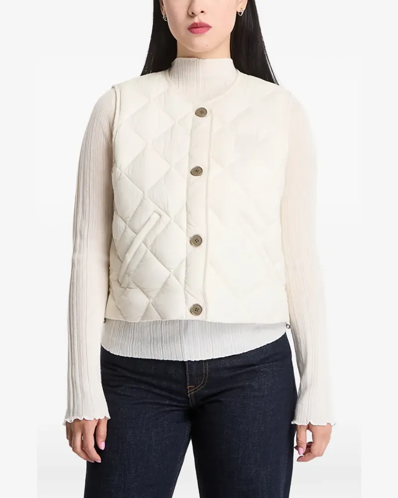 Calvin Klein quilted button-up jacket - Weiß Weiß