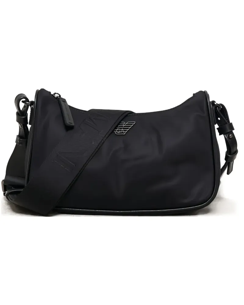 Emporio Armani Umhängetasche mit Logo-Schild - Schwarz Schwarz