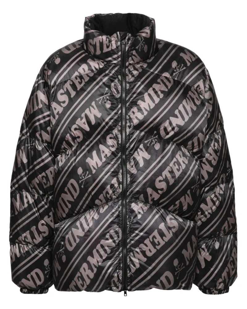 Mastermind World Daunenjacke mit Logo - Schwarz Schwarz