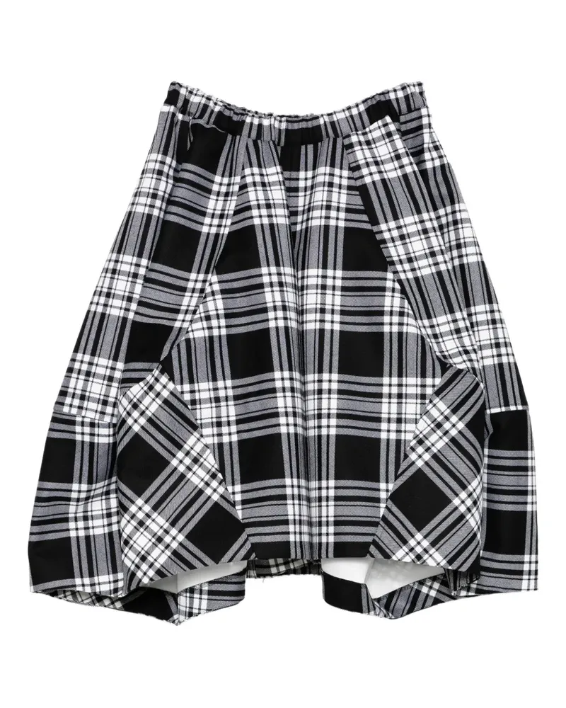 Comme des Garçons Karierter Hosenrock - Weiß Weiß