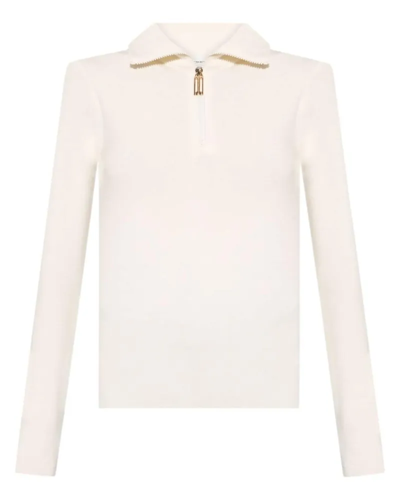 Victoria Beckham Pullover mit Reißverschluss Weiß