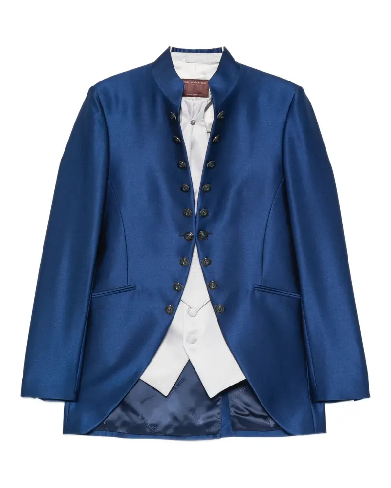 Carlo Pignatelli mandarin-collar suit (set of four) - Blau Blau