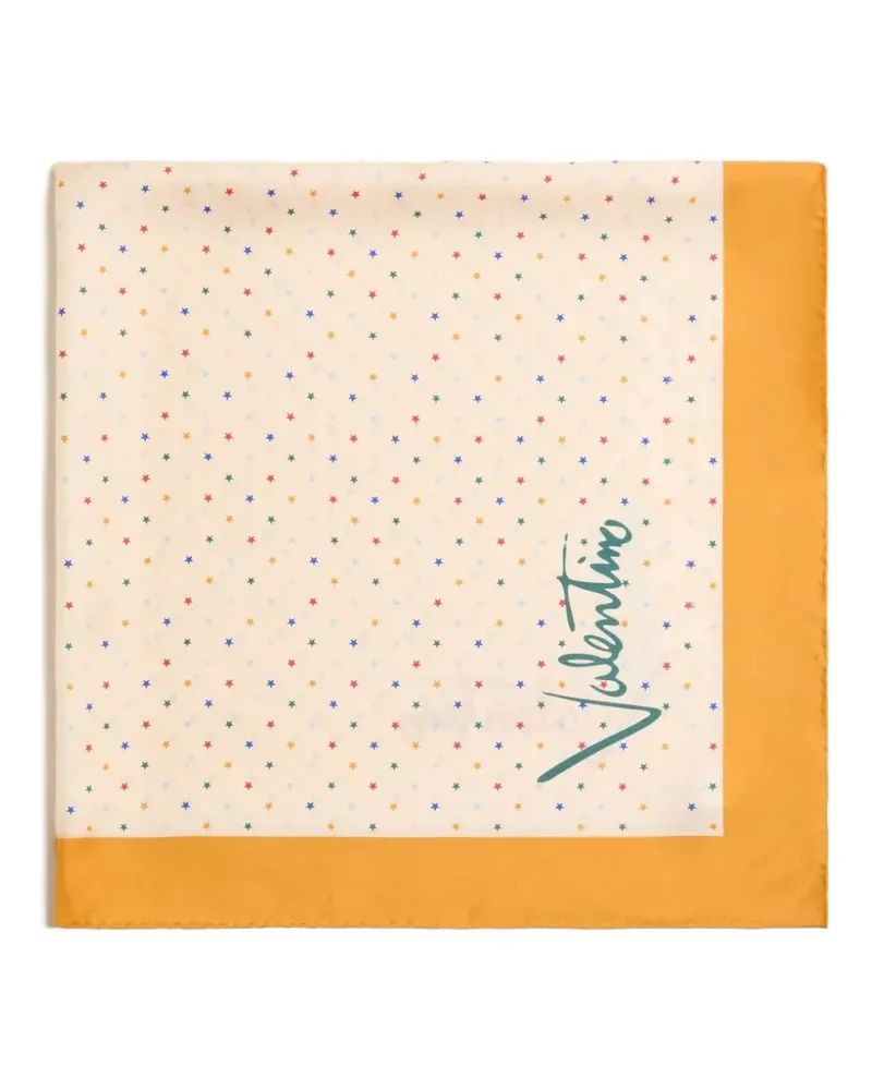 Valentino Garavani multicolor starry silk scarf - Nude Nude