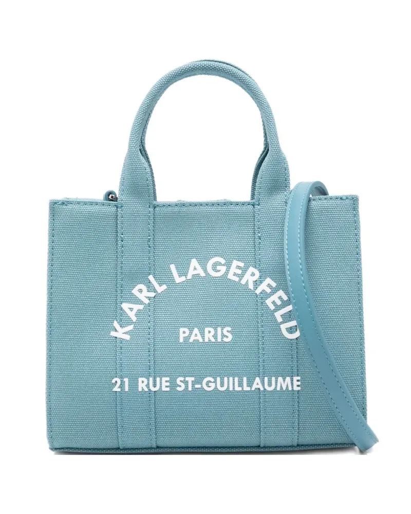 Karl Lagerfeld Mini Shopper mit Logo-Print - Blau Blau