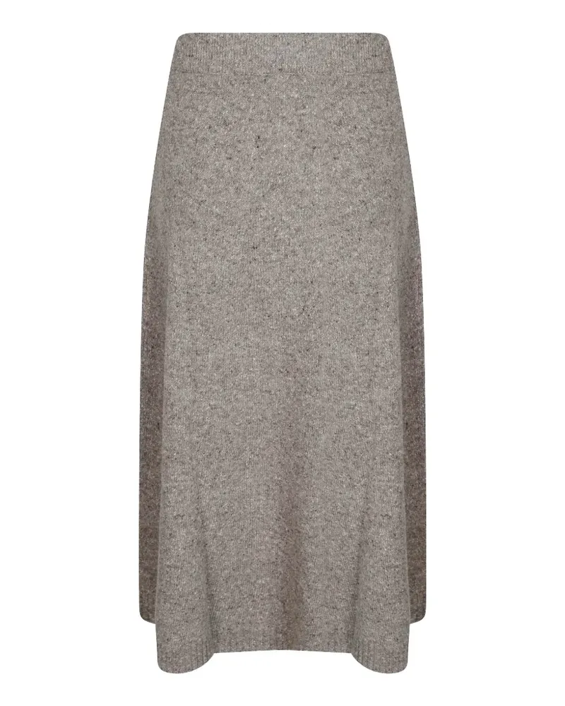 Max Mara tweed-effect knitted midi skirt - Grau Grau