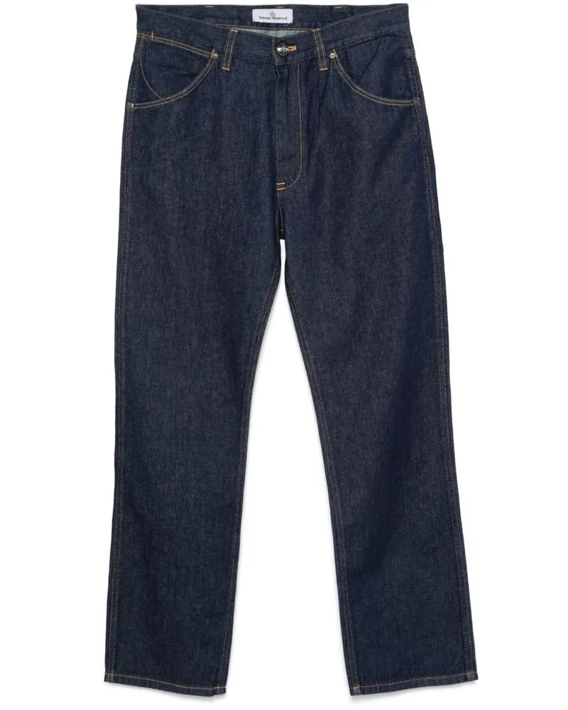 Vivienne Westwood Gerade Jeans mit Stickerei - Blau Blau