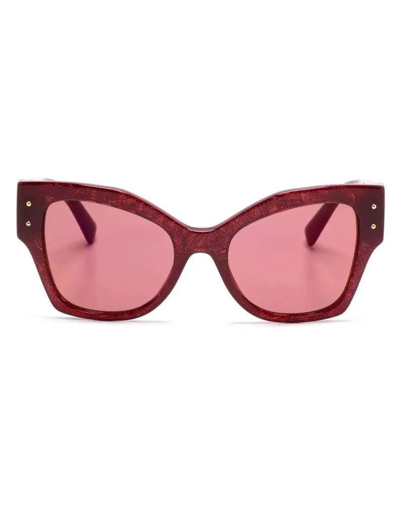Dolce & Gabbana Sonnenbrille mit Butterfly-Gestell - Rot Rot