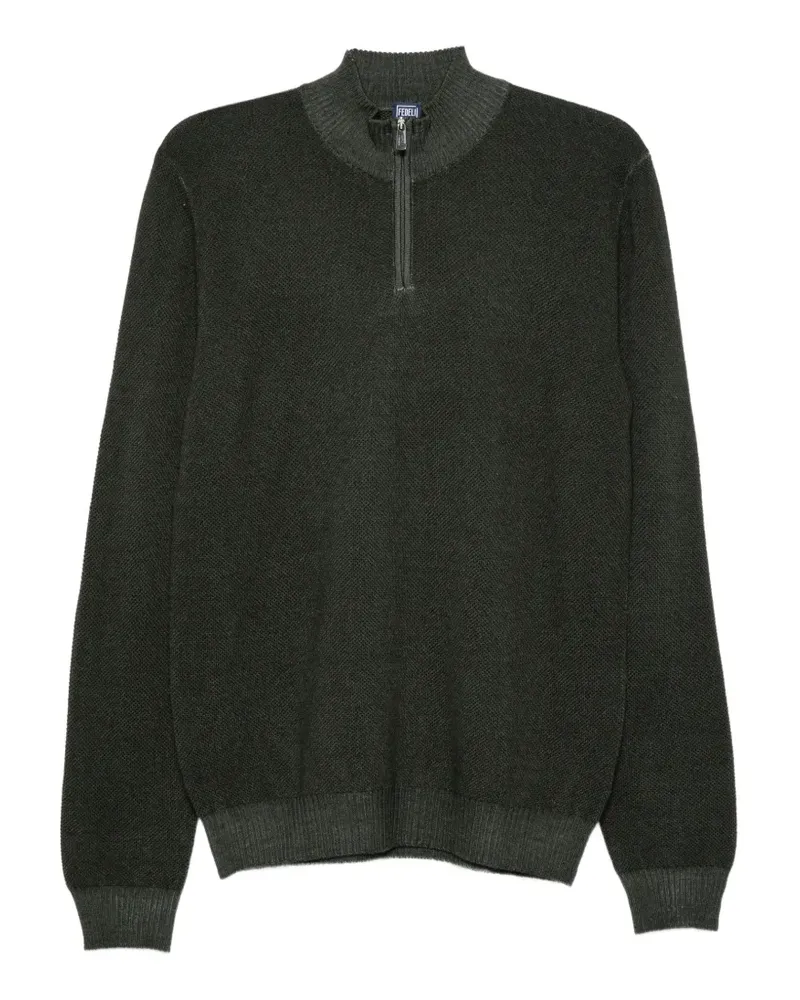 Fedeli Poloshirt mit Reißverschluss - Grün Grün