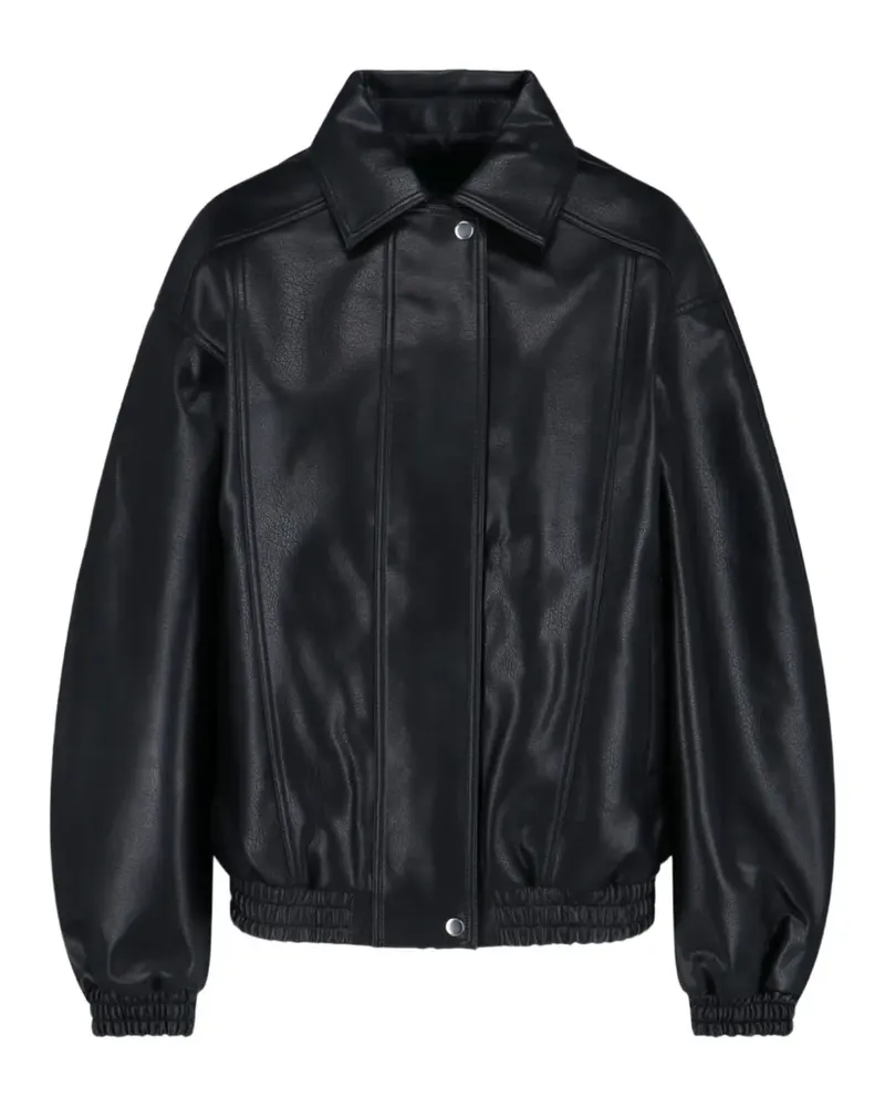 FRANKIE Shop Jacke mit Oversized-Knöpfen - Schwarz Schwarz