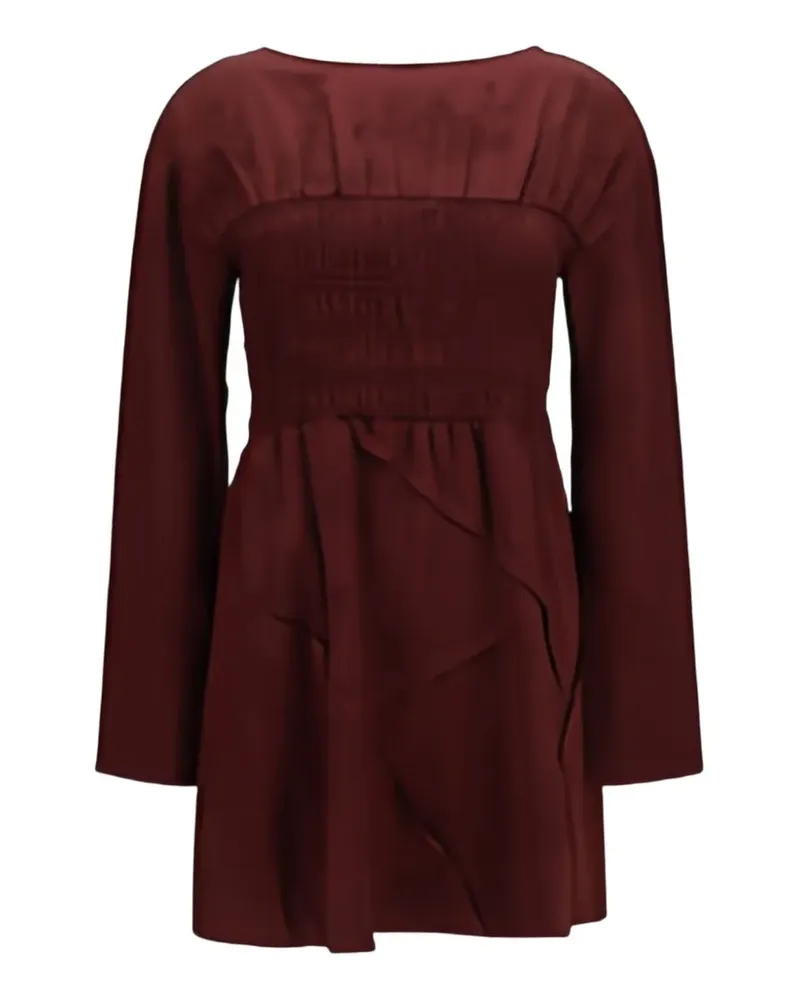 Ganni Midikleid mit langen Ärmeln - Rot Rot