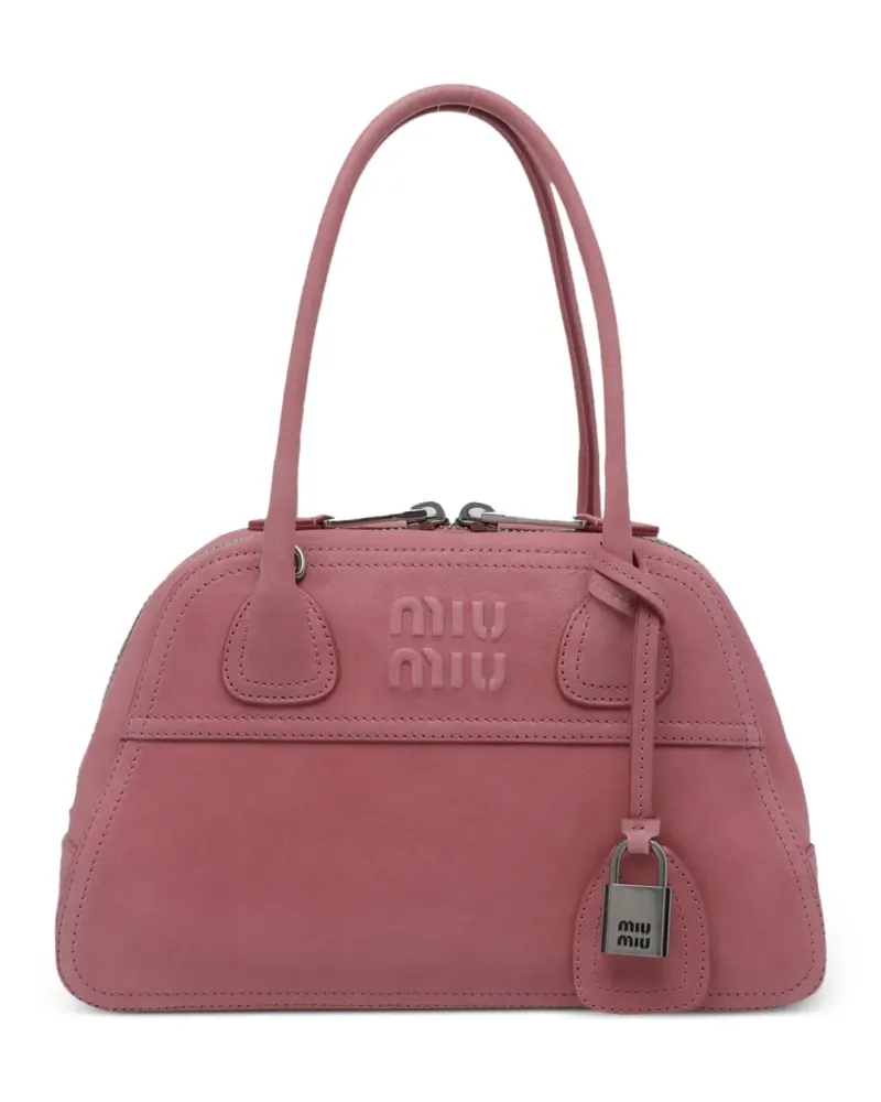 Miu Miu Vivant Tote Bag mit Logo-Prägung - Rosa Rosa