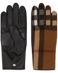 Burberry Handschuhe mit Karomuster Braun