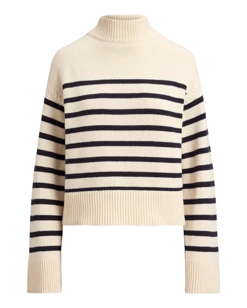 Ralph Lauren striped mock-neck sweater - Nude Nude