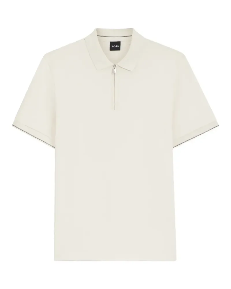 HUGO BOSS Poloshirt mit Reißverschluss - Nude Nude