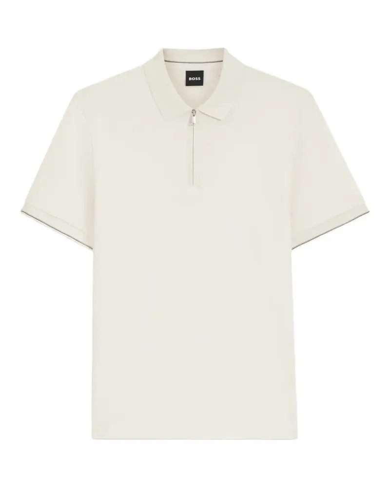 HUGO BOSS Poloshirt mit Reißverschluss - Nude Nude