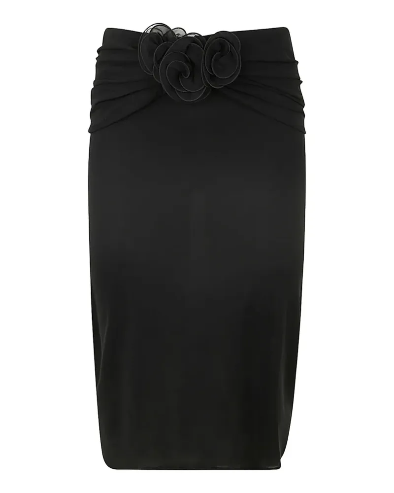 Magda Butrym floral-detail midi skirt - Schwarz Schwarz
