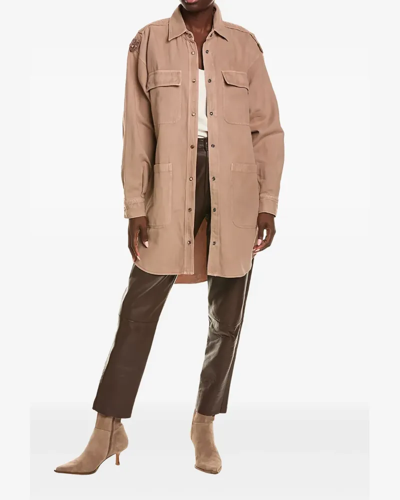 Brunello Cucinelli Hemdjacke mit Knopfverschluss - Nude Nude