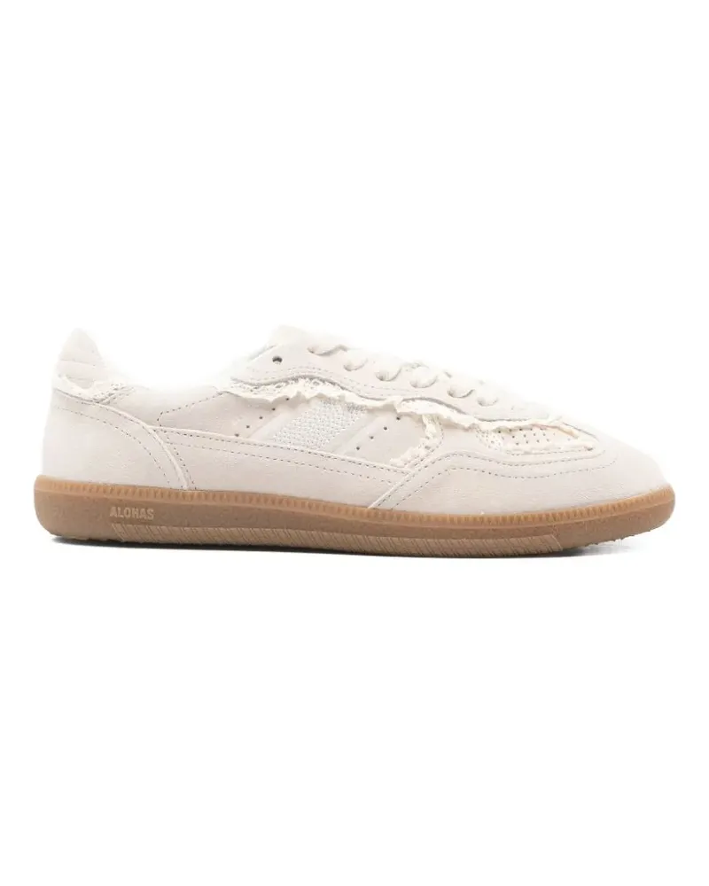 Alohas Tb.490 lace-trim perforated sneakers - Nude Nude