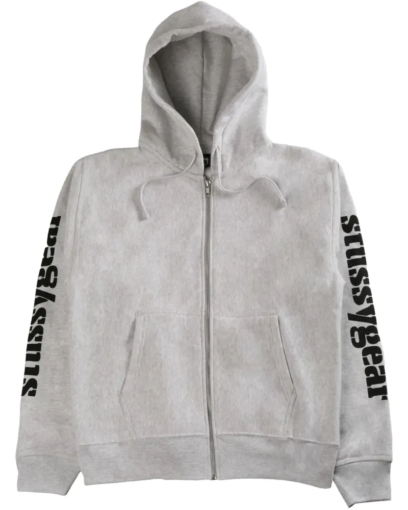 Stüssy zip-up hoodie - Grau Grau